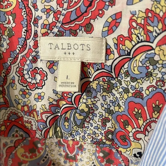 Talbots Paisley Button Down Shirt - Picture 4 of 9